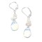 "Sea Opal" Glass Briolette Sterling Silver Lever Back Earrings Moonstone Chips product 1